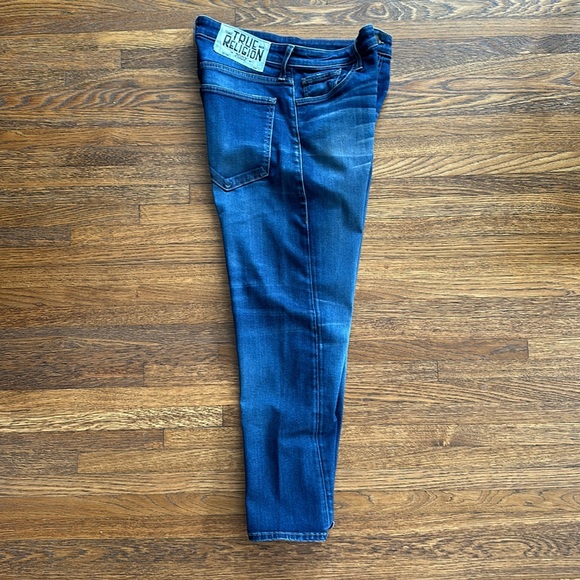 Men’s Blue True Religion Blue Stretch Cotton Slim Cropped fit Jeans - Picture 6 of 6